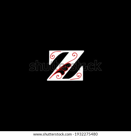 Z letter logo abstract design on black color background. z alphabet