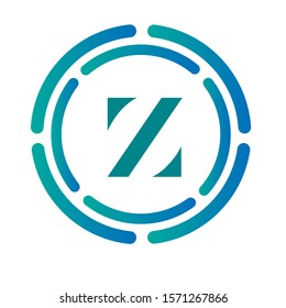 Z letter logo with background.