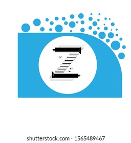 Z letter logo with background .vector icon.