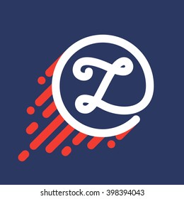 Z letter logo in circle with speed line. Font style, vector design template elements for your sport application or corporate identity.
