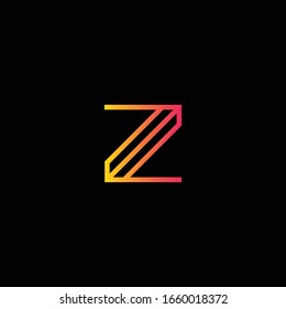 Concepto de logotipo de letra Z. Plantilla de diseño de emblema monocromo monocromo creativo. Símbolo gráfico de alfabeto para identidad empresarial. Elemento Vector creativo.