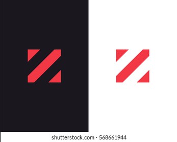 Z Letter Logo concept. Creative Minimal Alphabet emblem design template. Graphic Symbol for Corporate Business Identity. Creative Vector red graphic element