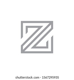 Z Letter Logo concept Linear style. Creative Minimal Monochrome Monogram emblem design template. Graphic Alphabet for Luxury Fashion Corporate Business Identity. Elegant Vector element design 