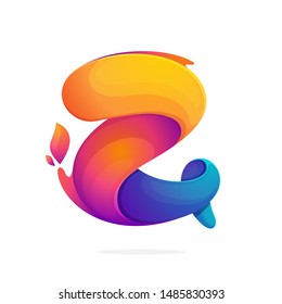 Z letter logo consisting of fire flames. Font style, vector design template elements for your application or corporate identity.