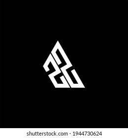 Z Z letter logo creative design on black color background. ZZ icon
