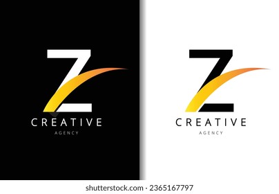 Diseño con logotipo de carta Z con fondo y logotipo de la empresa creativa. Diseño moderno de la moda de las letras. Ilustración del vector