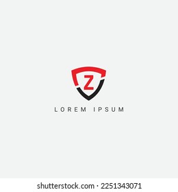 Z letter logo design elegant trendy awesome artistic black and Red color initial based Monogram icon