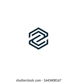 Z letter logo design hexagon shape.