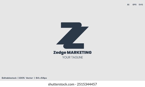 Z letter logo design, Z logo design with lines concept