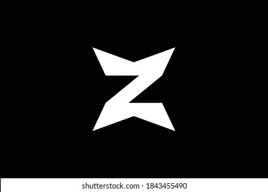 Diseño del logotipo de la letra Z sobre fondo de lujo. Concepto de logotipo de letras de monograma Z. Diseño de iconos ZX. Diseño de iconos de letras XZ elegante y profesional sobre fondo negro. Z ZX XZ