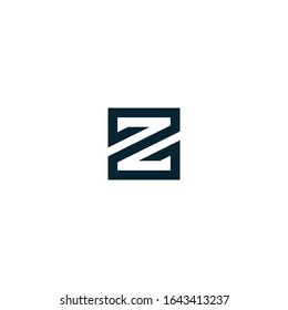 Z Letter Logo Design Square Shape Stock Vector (Royalty Free ...