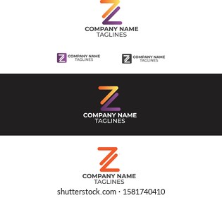 Z letter logo design template , z gradient logo design,gradient logo , company 