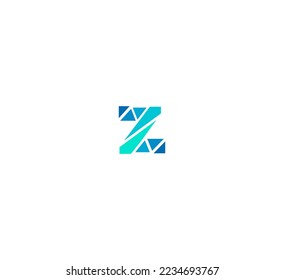 Elementos de plantilla de diseño de logotipo de letra Z. Logo de la letra digital abstracta moderna. Ilustración vectorial.