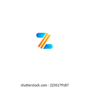 Elementos de plantilla de diseño de logotipo de letra Z. Logo de la letra digital abstracta moderna. Ilustración vectorial.Logo colorido Z.