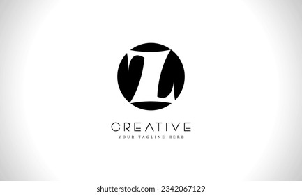 Z letter logo design template with circle shape