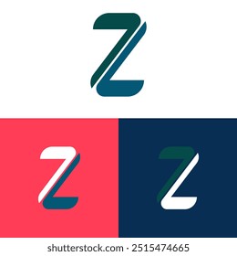 Z letter logo design template elements. Modern abstract digital alphabet letter logo
