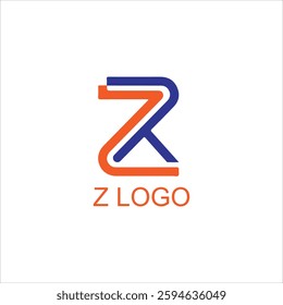 Z letter logo design template elements. Modern abstract digital alphabet letter logo