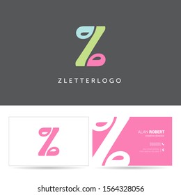 Z letter logo design vector with Business card template