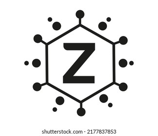 Z Letter Logo Design Vektor mit Punkten.