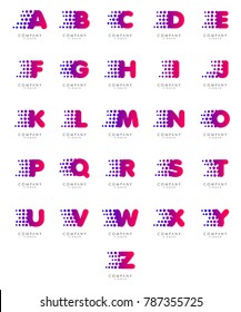 A to Z letter logo design vector 