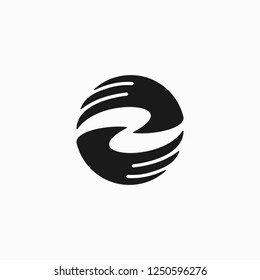Z letter logo. Z helping hand icon