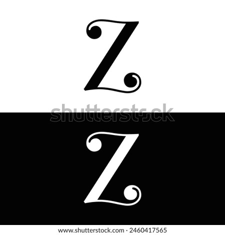 Z letter logo, Letter Z logo, Z letter icon Design black background. Luxury Z letter 