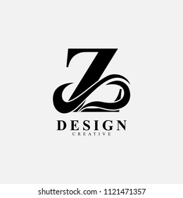 Z letter logo icon with infinity wave. Creative monogram logo design. Modern icon design template.