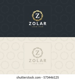 Z Letter Logo, Icon with pattern. vector element