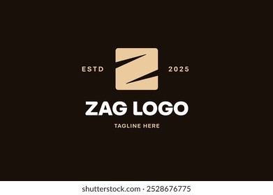 Z Letter Logo Icon Symbol Alto Contraste Forma sólida y cortes Vector Impacto Branding