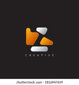 Z Letter Logo Illustration Template. Abstract techno with negative space style.