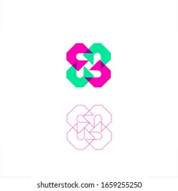 Z letter logo initial design geometric