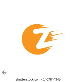 Z letter logo inside of a circle - vector illustration 