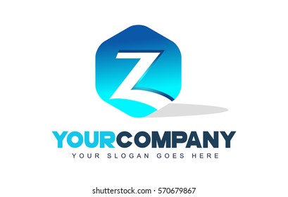 z Letter Logo. Modern Hexagon Logo Shape Design Vector.