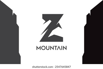 Z Letter logo mountain for identity. letter templatefor your brand