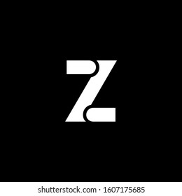 Z letter logo with nice black background.Z letter icon.