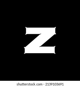 Z letter logo with nice gradient white background. Z letter icon. Z.
