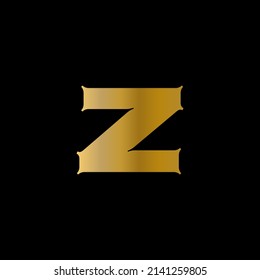 Logo de la letra Z con fondo negro gradiente agradable. Icono de letra Z. Z.