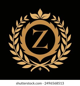 Z Letter Logo in a Round Leafy Shape