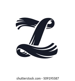 Z letter logo script lettering. Vector elegant hand drawn letter. Typography for your logo, posters, invitations, cards. 