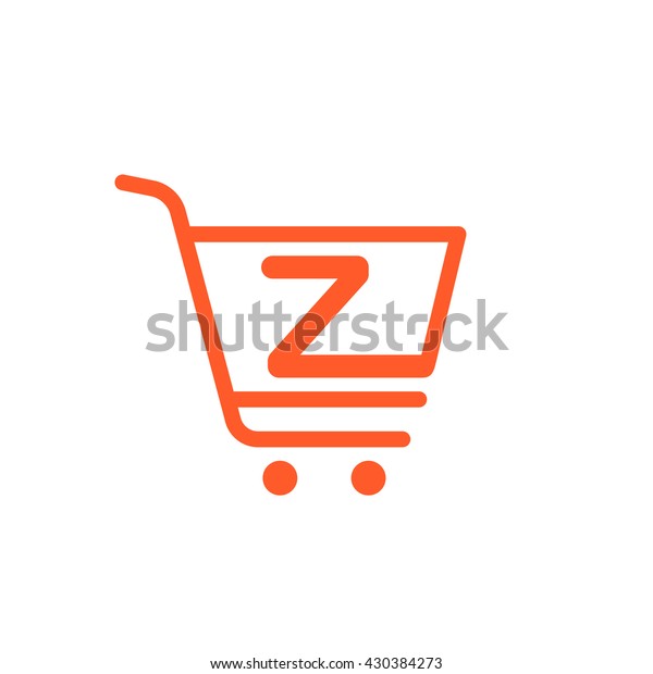 Z letter\
logo with Shopping cart icon. Vector design element for sale tag,\
card, corporate identity, label or\
poster.