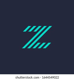 Z letter logo with slanted stripes accent.
