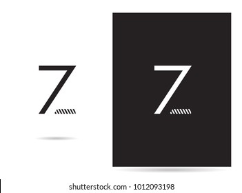 Z letter logo stroke design vector template