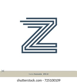 Z Letter Logo Template Illustration Design. Vector EPS 10.