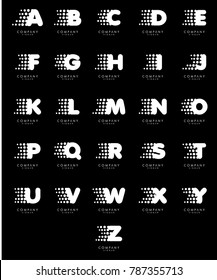 A to Z letter logo vector with black background