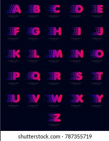A to Z letter logo vector with color