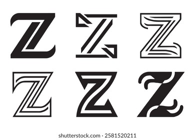 Z letter logo vector set