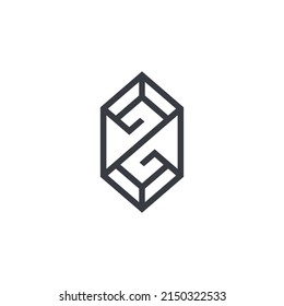 z letter logo vector template box shape line logo zebra view logotype minimal logo font. 