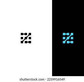 Plantilla de vectores con logotipo de letra Z Símbolo abstracto de monograma 