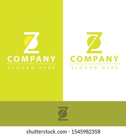 z letter logo with a very simple z letter shape there are pieces in a small circle in the letters the pieces have their own uniqueness like z and o and bright colors, making this design modern, unique