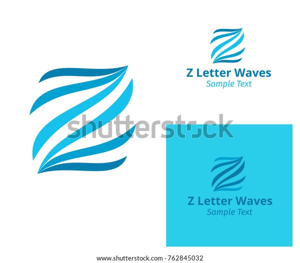 Wellen Des Z Buchstaben Logos Stock Vektorgrafik Lizenzfrei 762845032